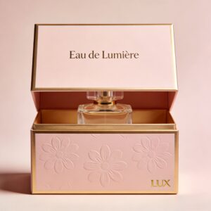 Luxury Rigid Perfume Box with Embossed Floral