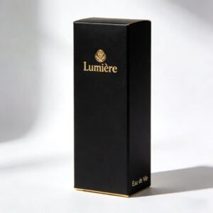 Luxury Black Perfume Box with Gold Foil Stamping
